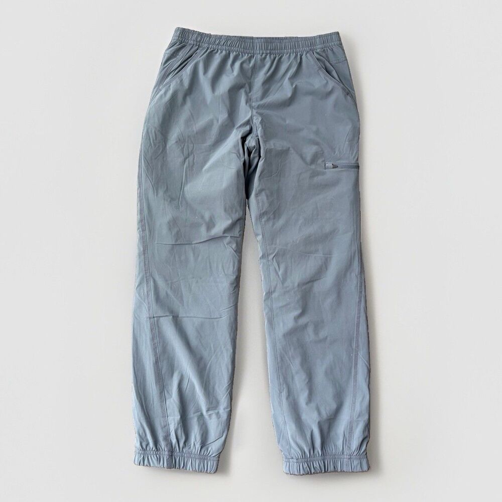 Eddie Bauer Pants Womens 12 Blue Gray Rainier Fleece Lined Jogger Hiking Outdoor